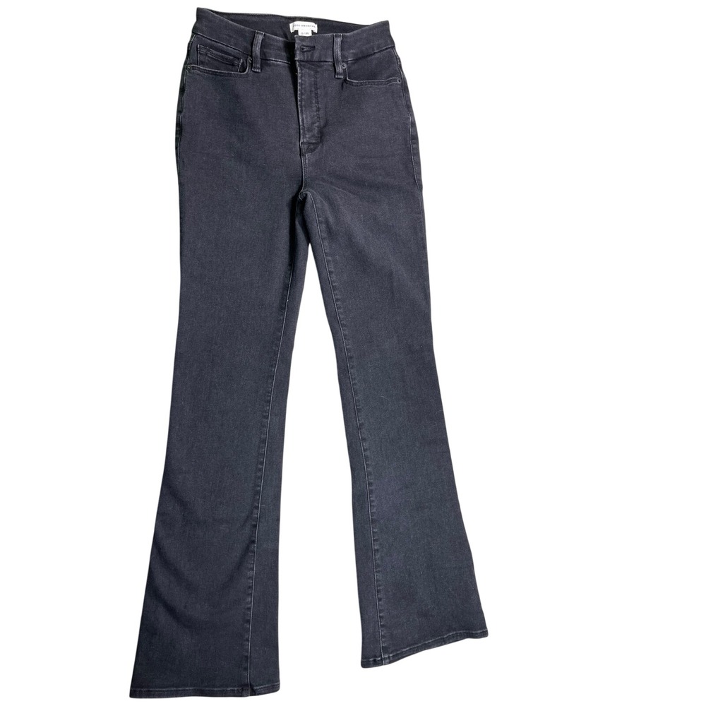 Good American Good Classic Slim Bootcut Jeans Black274 High Rise Size 25